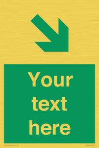 Custom Safe condition: Green Down right arrow